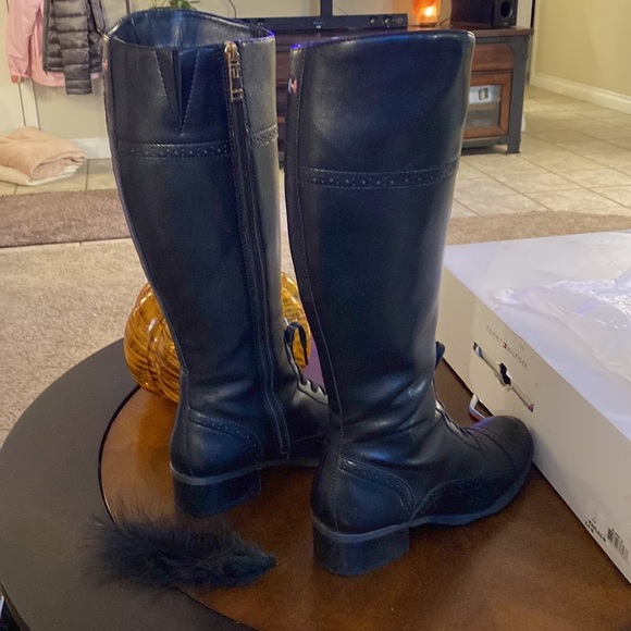 Tommy Hilfiger Tall Black Boots - Picture 7 of 13